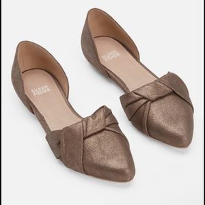 Eileen Fischer Fuller Metallic Suede d'Orsay Flat